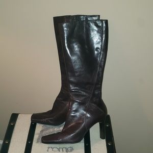 Nine West brown leather boots